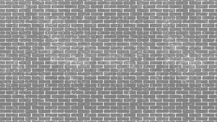 Seamless gray brick wall texture background showing aged building material design © Harsh