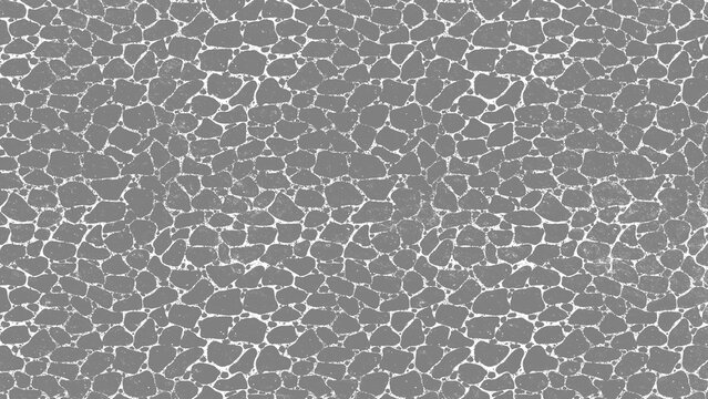 Seamless repeating texture pattern of irregular cobblestone pavers set in cement