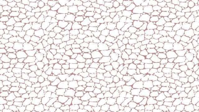 Seamless white pebbles and small stones creating an abstract organic pattern background.