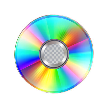 blank CD or DVD disc  with rainbow holographic 