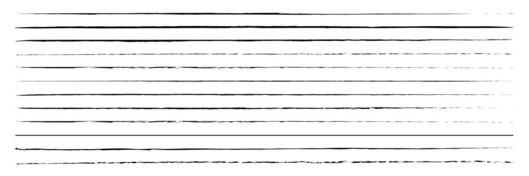 Strikethrough lines collection. Set of hand drawn freehand emphasis elements, underline, marker or ball pen line, crossed scribble stripe. Vector illustration. EPS 10 .