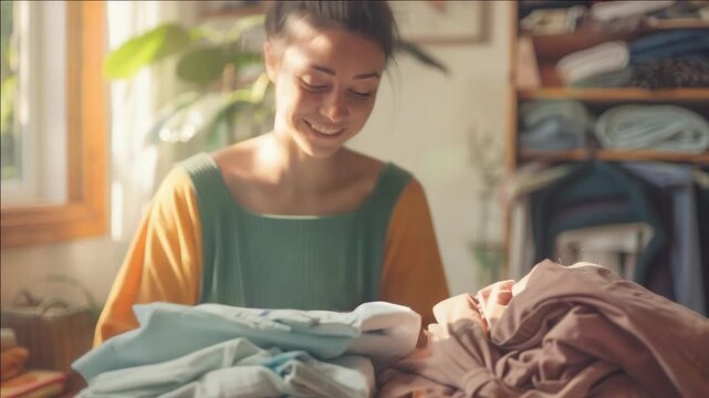 A woman helping a child with bath and grooming tasks, showcasing care and hygiene practices in everyday home scenarios.
