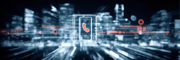 Fototapeta premium Through communication, the support service gives the client a rapid response and a digital solution inside a very fast system.