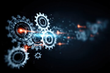 Obraz premium Great management requires a system where automation and technology work together in a process to deliver an efficiency solution.