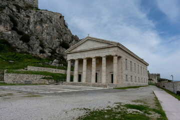 Obraz premium Old Fortress of Corfu with panoramic sea view