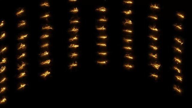 Animation of flying bullets with lines around them as a symbol of speed. Animation of seamless.4k Animation.