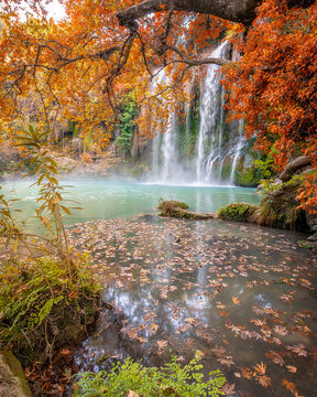 Kursunlu Waterfall in Antalya Province of Turkey