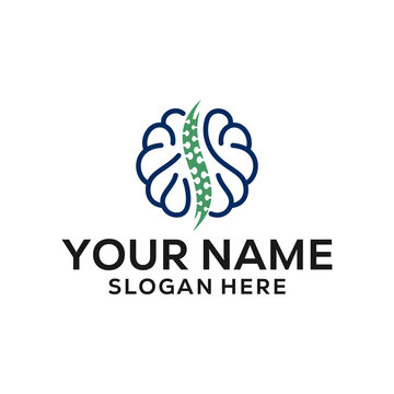 Brain and Spine Logo Design for Chiropractic and Neurology Clinic