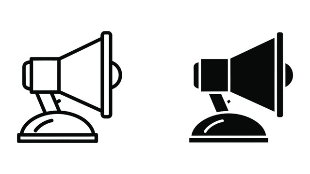 Two contrasting computer monitors with speaker icons representing audio output differences