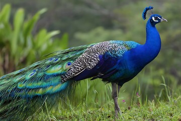 Fototapeta premium peacock with feathers