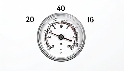 Naklejka premium Close-up of a pressure gauge with needle pointing to 22 PSI precision measurement instrument industrial monitoring equipment for precision control