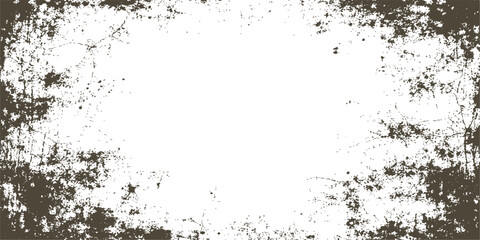 Fototapeta premium Abstract grunge textured background with ink splashes and framed space for text design