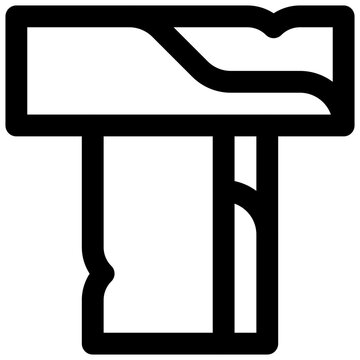 Taula. Editable stroke vector icon.