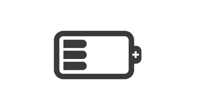Battery Icon With Power Symbol.