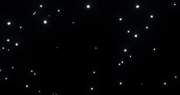 Seamless Snow Falling Loop 4K Cartoon Style Alpha Background
