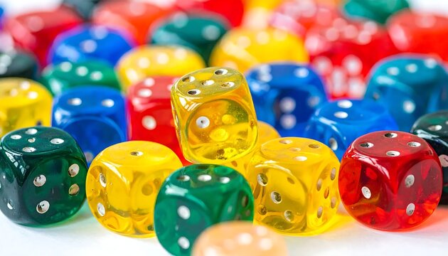 Colorful Dice Collection - A Vibrant Array of Gaming Possibilities.