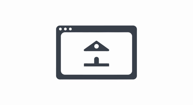 Computer screen with a projector icon.