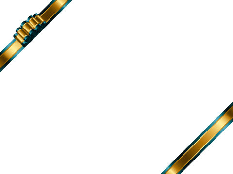 リボン波大、三色金、斜F、16青緑