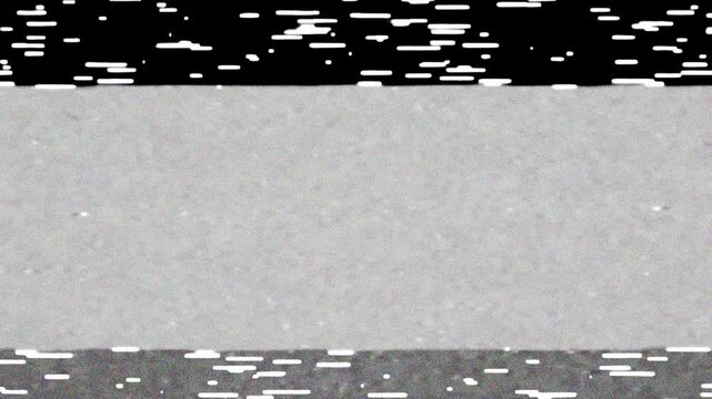 Flickering error screen transition with flashing vhs tape distortion effect