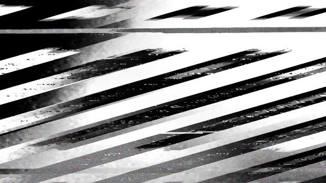 Flickering error screen transition with flashing vhs tape overlay effect