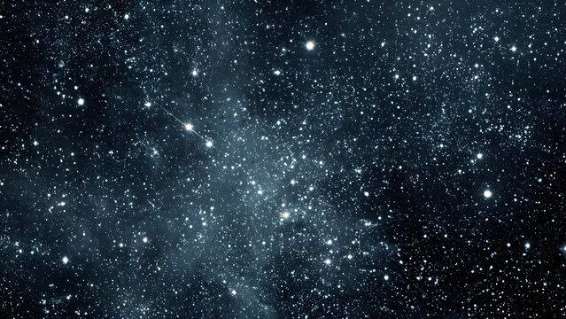 A vast expanse of the night sky filled with countless twinkling stars and nebulae, showcasing the beauty of the cosmos.