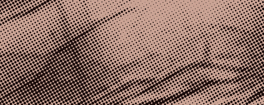 Halftone pattern with diagonal lines and dots in pink and black colors for graphic design and printing techniques  a closeup view of a textured surface