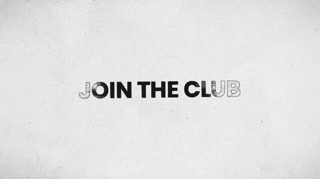 Join The Club Pencil Scribble Text Animation 4K Membership Invitation and Community Engagement Call To Action
