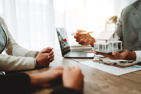 Real estate agents provide clients with a model home, along with mortgage agreements, loan agreements, lease agreements, and home purchase agreements, as well as home insurance policies.