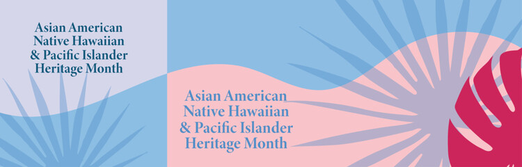 May is Asian American Native Hawaiian and Pacific Islander Heritage Month Banner, poster post design Background © OnlineInfinite 