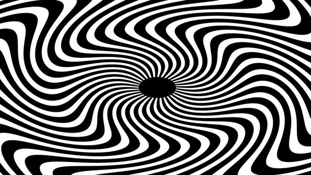 Monochrome black white wavy distortion hypnotic pattern background abstract fluid dynamic motion seamless loop minimal modern texture ripple wave optical illusion digital art gradient flow smooth 