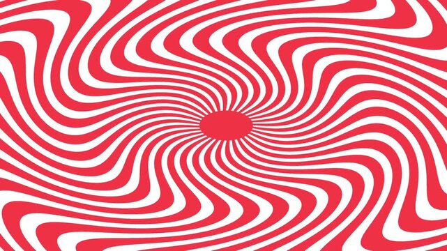 Red White Optical Wave Distortion Background