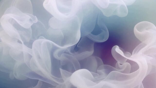 Elegant 3D animation of translucent fabric moving fluidly in zero gravity. Soft pastel gradients with a silk or smoke effect. Futuristic macro background for premium content and relaxation