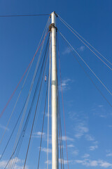 Obraz premium Sailboat mast, nautical and sailing concept.