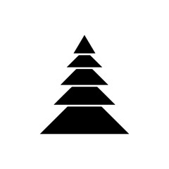 Fototapeta premium Geometric Evergreen Tree Silhouette Icon Design