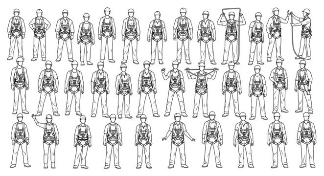 Collection of Soldiers in Military Uniforms Standing in Formation.