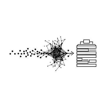 Network connection to database system.