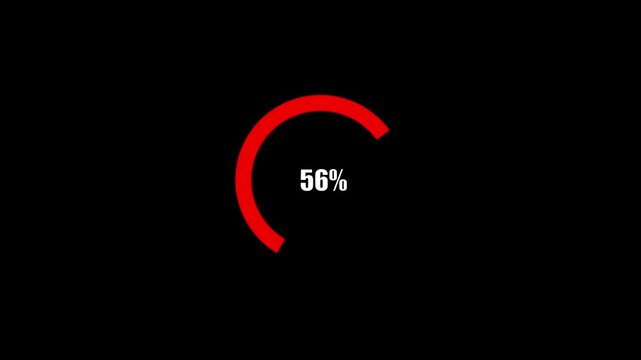 circle loading icon on black background 4k animation video.
