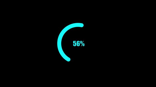 circle loading icon on black background 4k animation video.