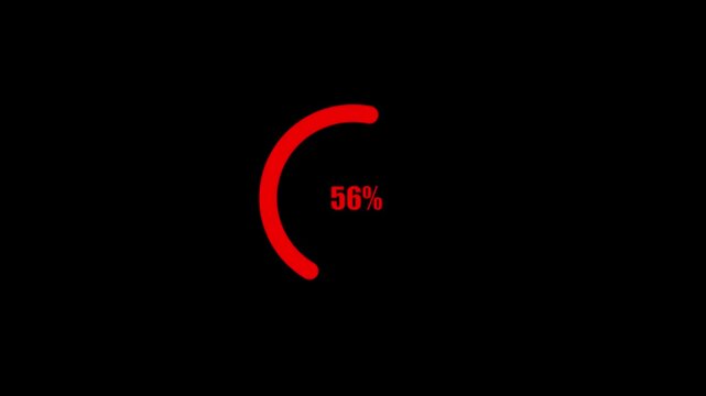 circle loading icon on black background 4k animation video.