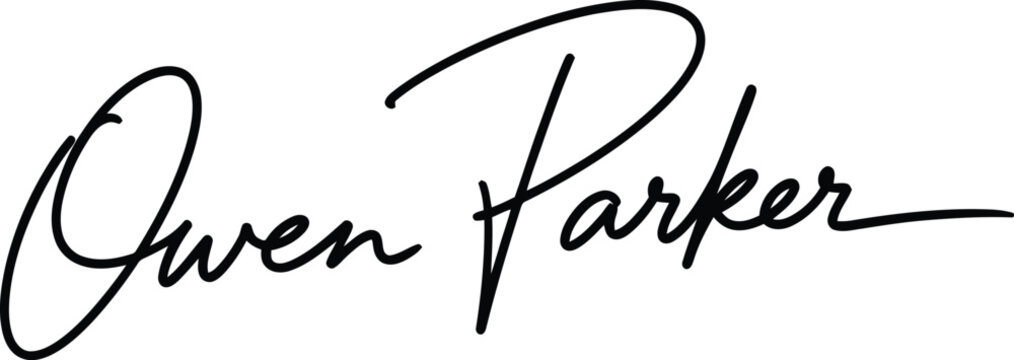 A signature of Owen Parker in black ink on a white background
