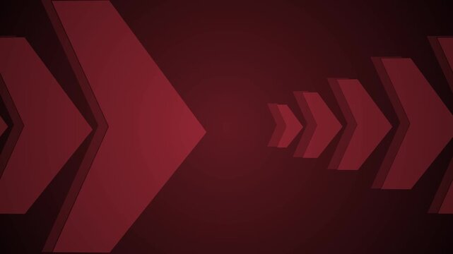 Stylized arrows pointing right on dark gradient background animation, geometric abstract technology pattern