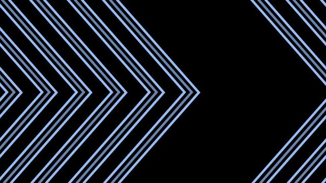 Minimalist background with a series of concentric chevron arrows pointing right animation, creating geometric depth and motion