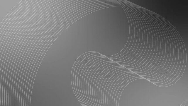 Abstract gradient background with flowing curved thin lines forming wave-like patterns animation