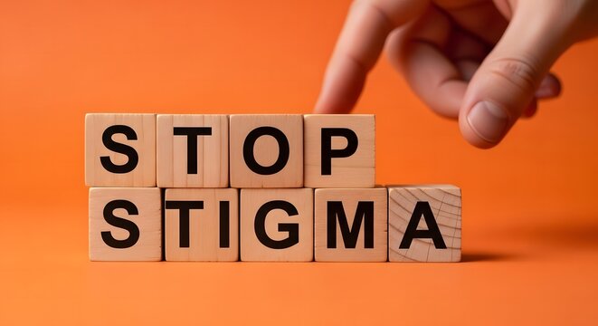 Stop stigma raising awareness for anti drug day and substance abuse prevention