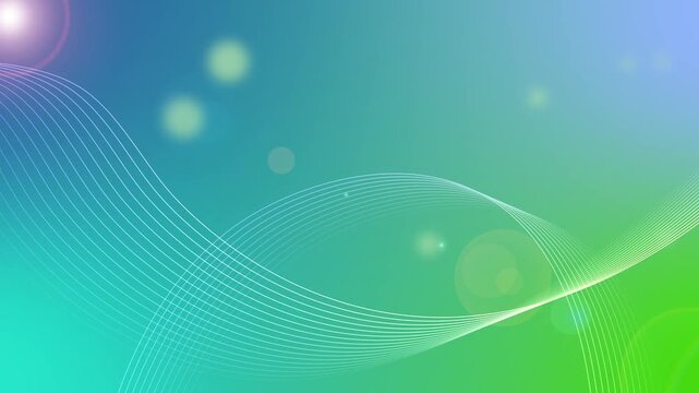 Abstract gradient background with flowing wave lines and subtle lens flares animation