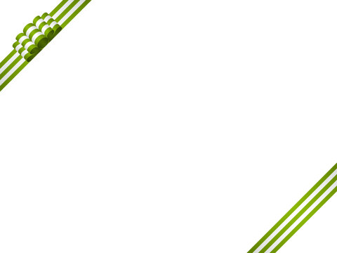 リボン波大、縞、斜F、m4黄緑