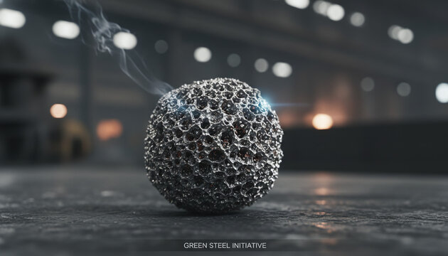 Porous grey sponge iron DRI pellet for green steel manufacturing