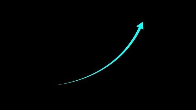 arrow animation in 4K with transparent background.4k animation video.
