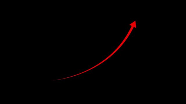 arrow animation in 4K with transparent background.4k animation video.