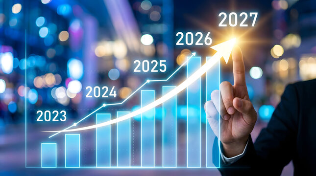 Business growth and financial success projected for the next five years 2023-2027